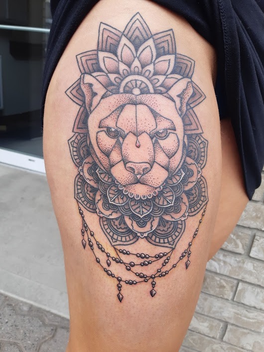 Cougar Mandala â€” Clay Walker Tattoo