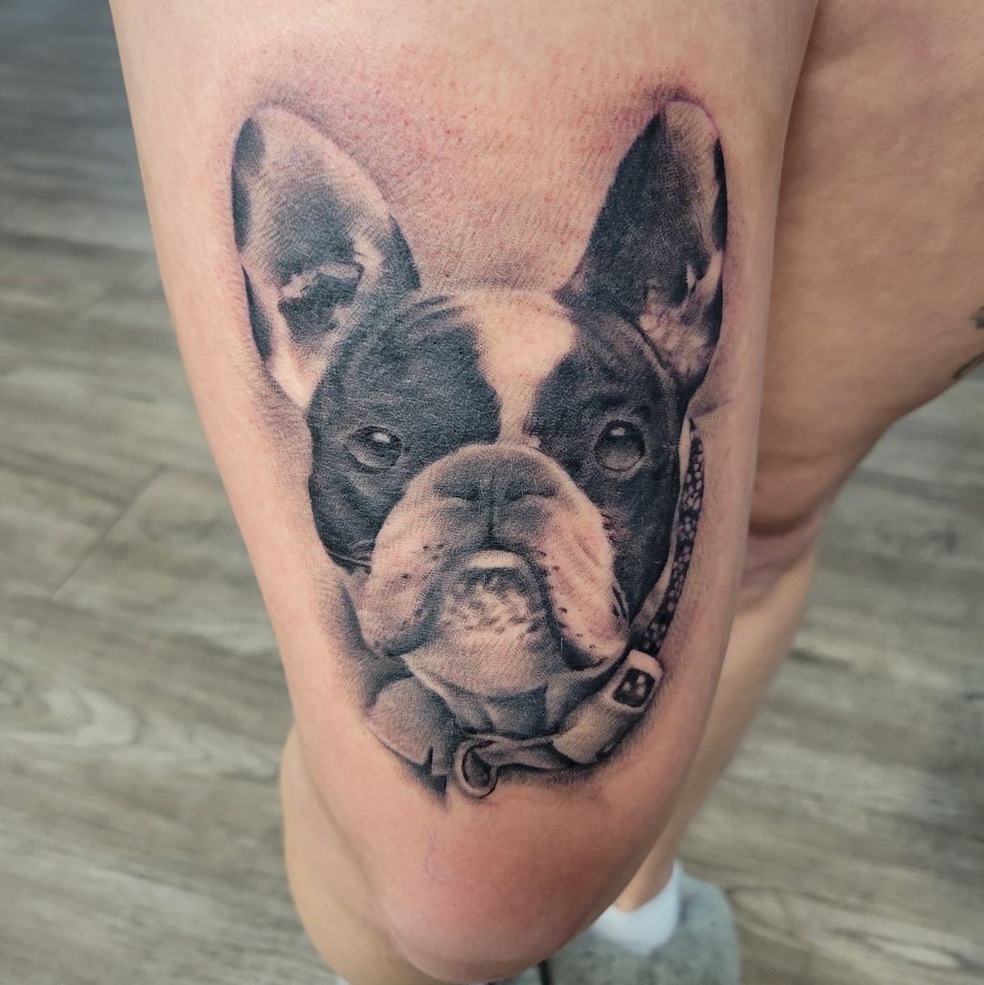 Little Doggo Portrait â€” Clay Walker Tattoo