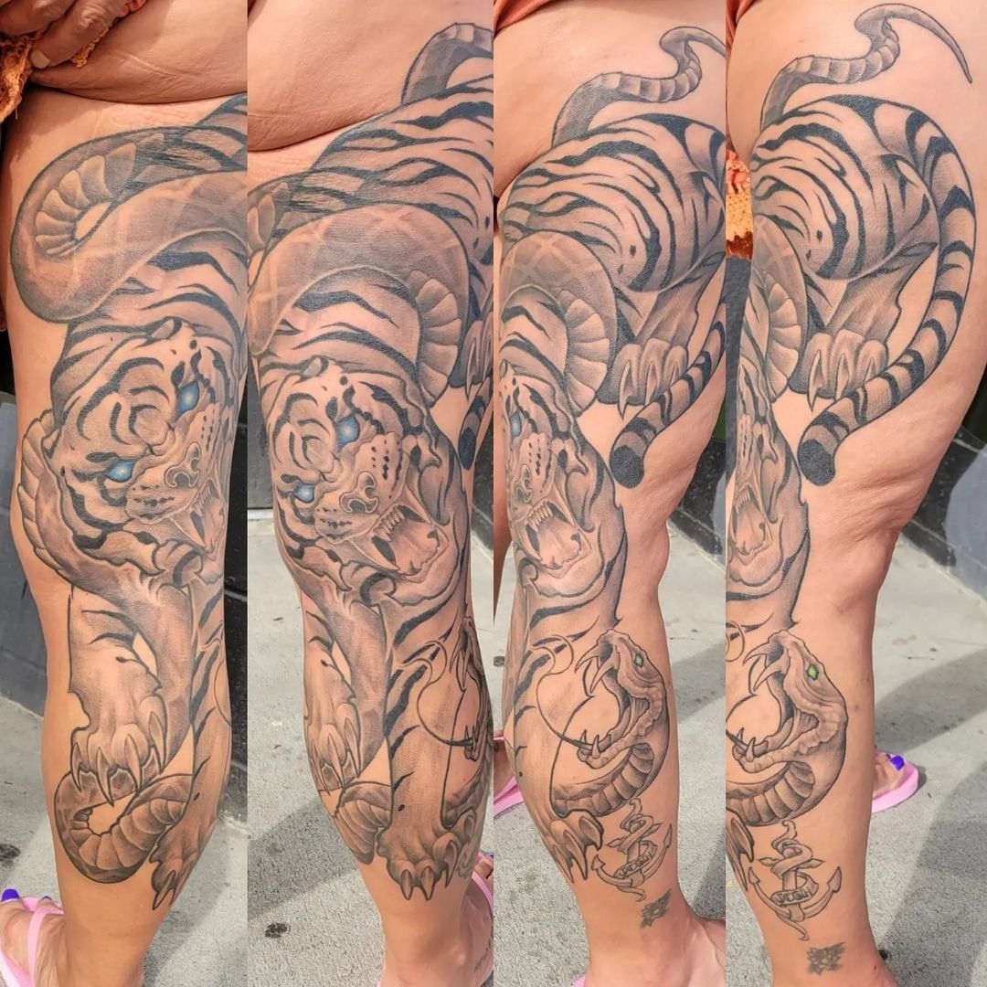 Tiger and Snake Tattoo â€” Clay Walker Tattoo