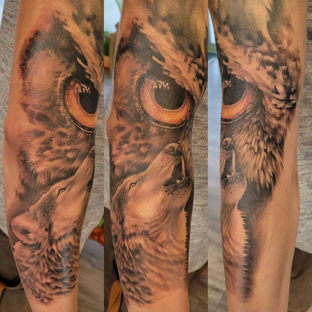 Wolf Thingy Add Ons — Clay Walker Tattoo
