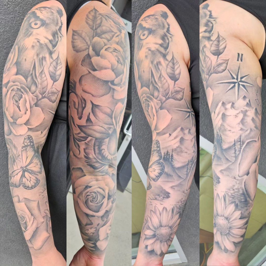 Healed Sleeve — Clay Walker Tattoo