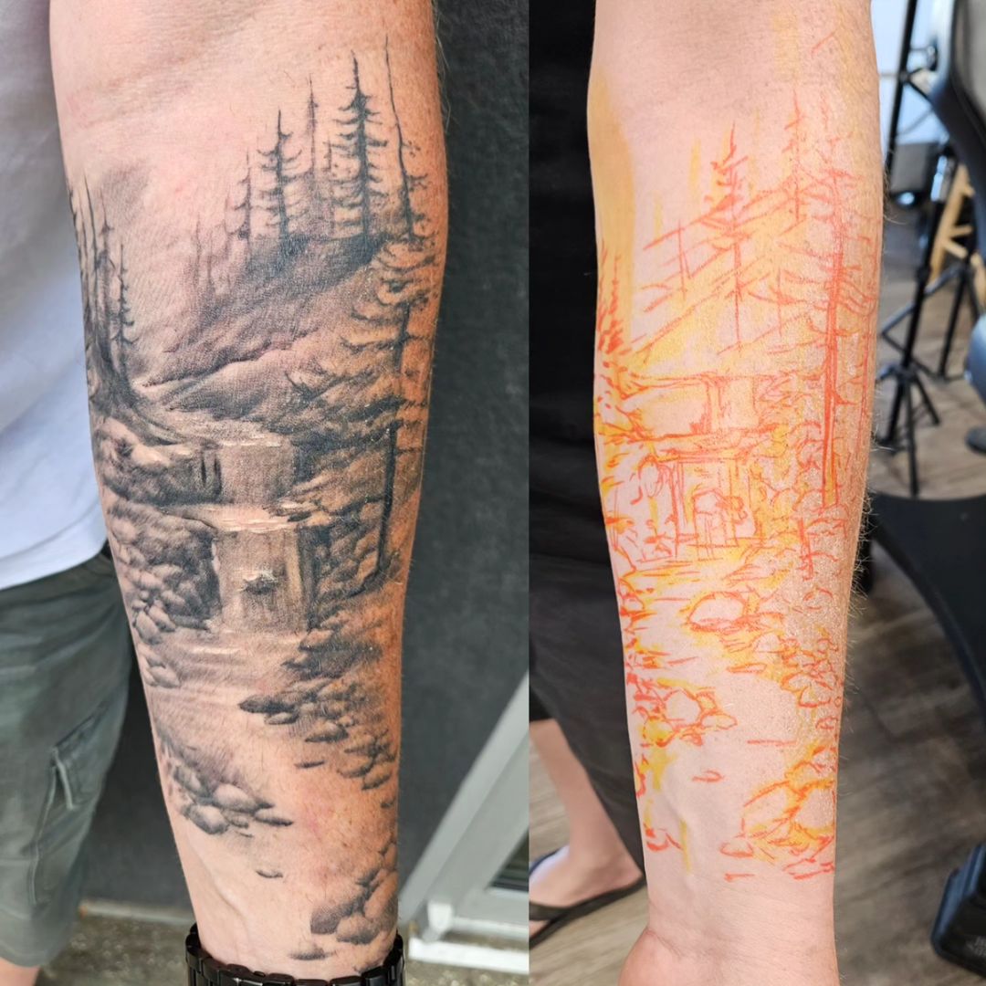 Nature Scene Tattoo — Clay Walker Tattoo