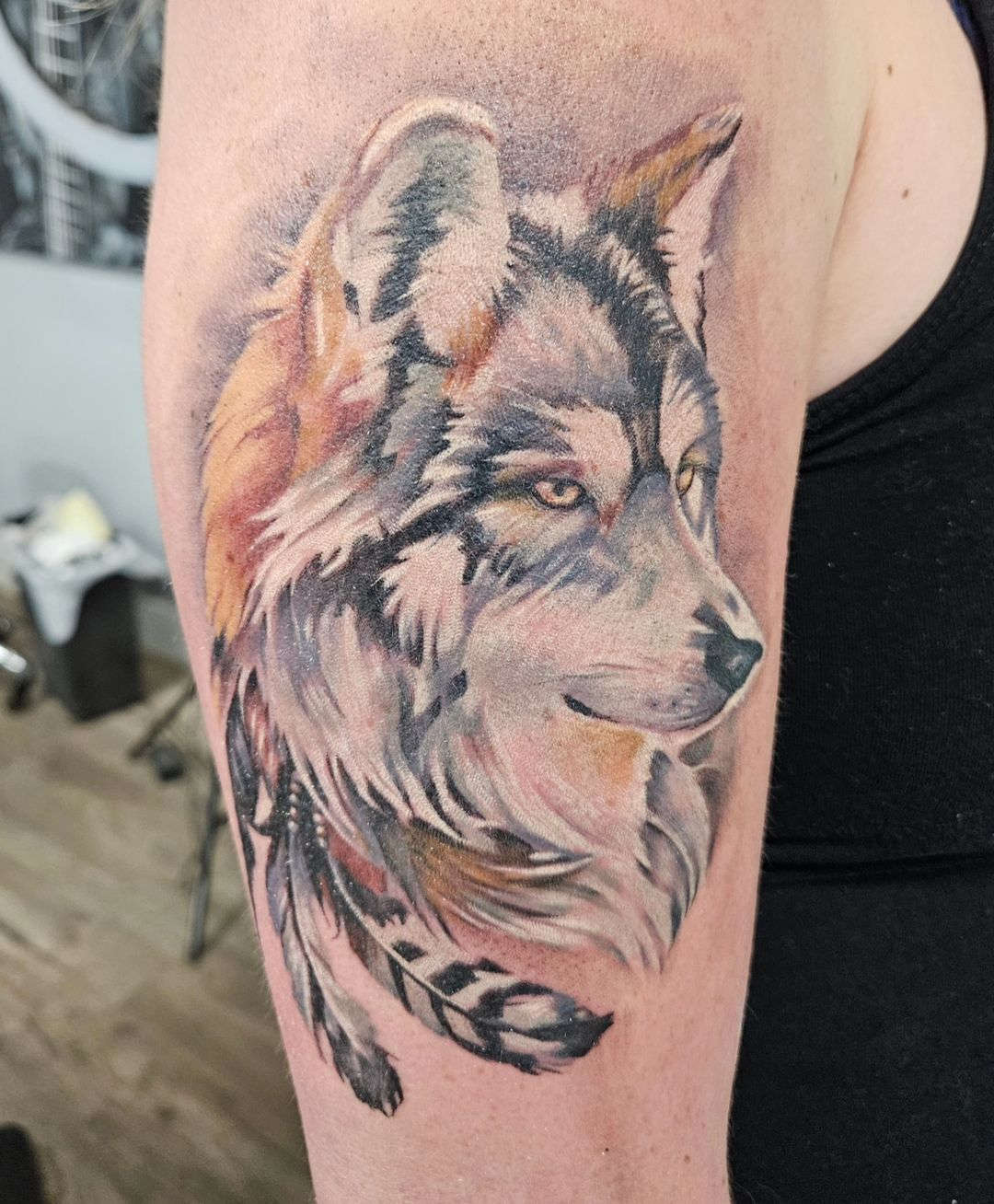 Wolfy in his Summer Coat — Clay Walker Tattoo