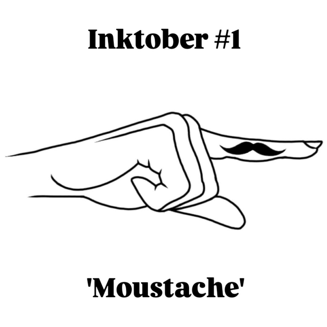 Moustache Inktober — Clay Walker Art