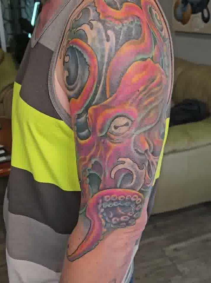 Freehand Octopus Coverup