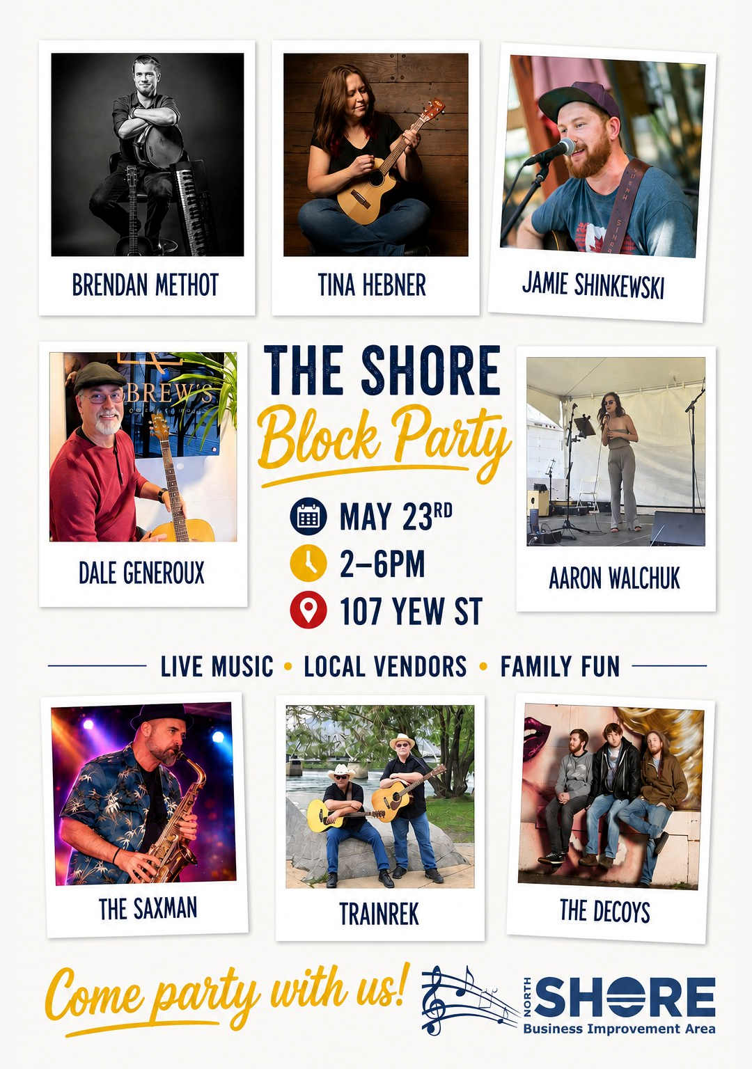 The Shore Block Party — Saturday May 23: 2–6pm The Shore Block Party — Saturday May 23: 2–6pm
